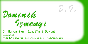 dominik izmenyi business card